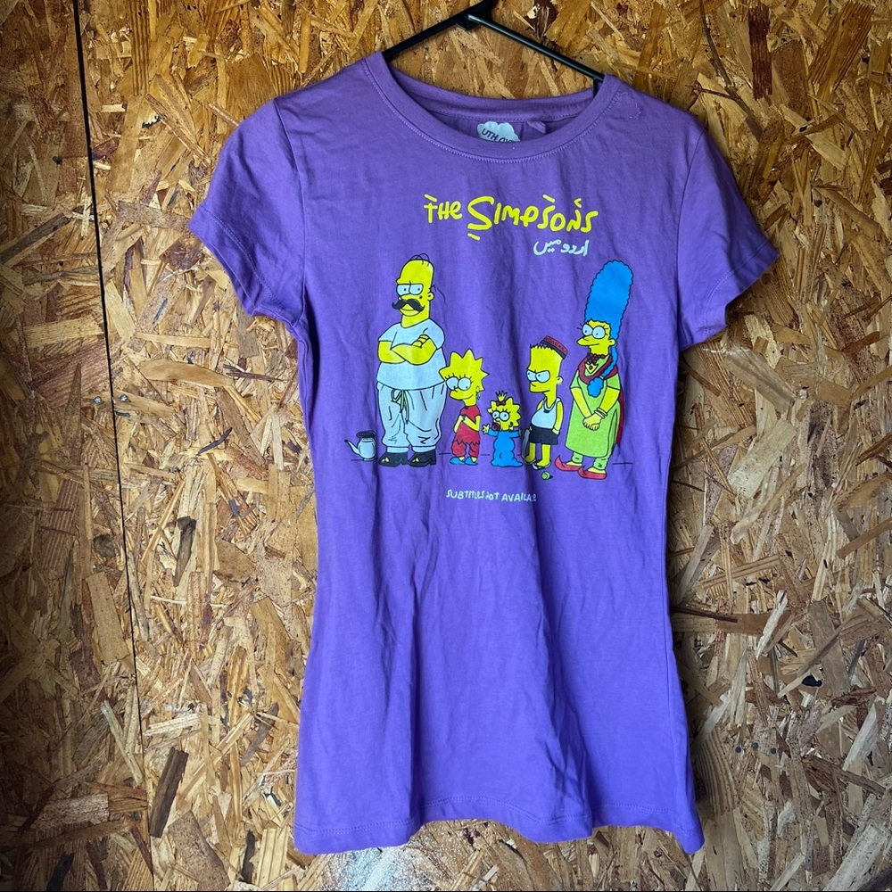 bootleg simpson tee shirt purple womens M